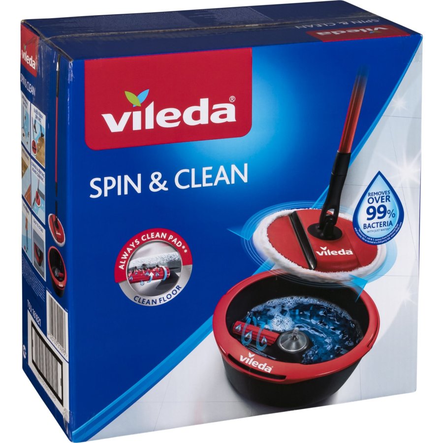 Mop with Bucket Vileda Spin & Clean Roterende polypropylen #2