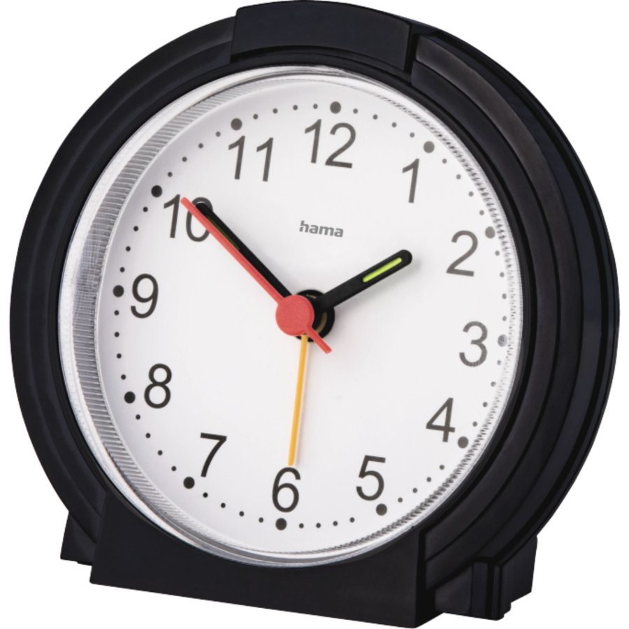 Hama Alarm Clock Classic silent black/white 186335 #1