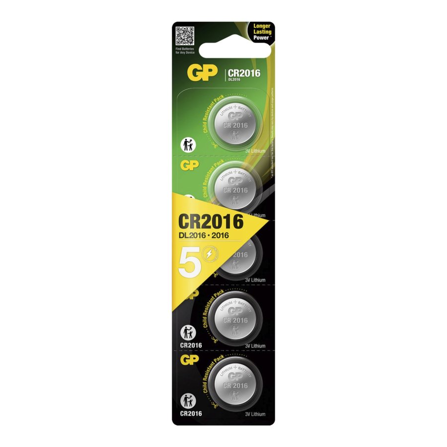 1x5 GP CR 2016 Lithium 3 Volt 0602016C5 #2