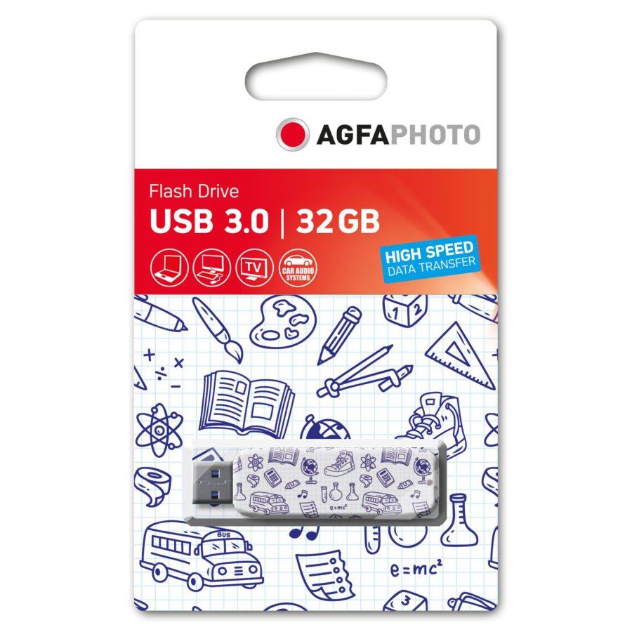 AgfaPhoto USB 3.0           32GB school theme #1