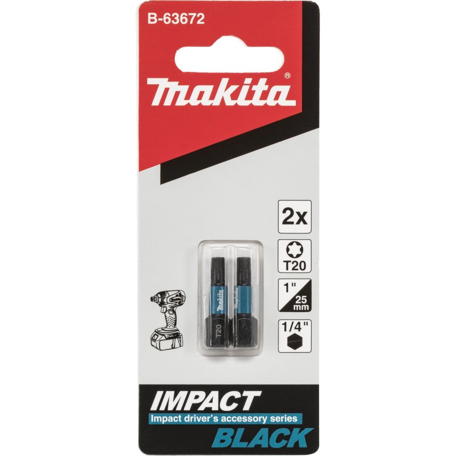 Makita B-63672 Bit T20x25mm 2pcs. #1