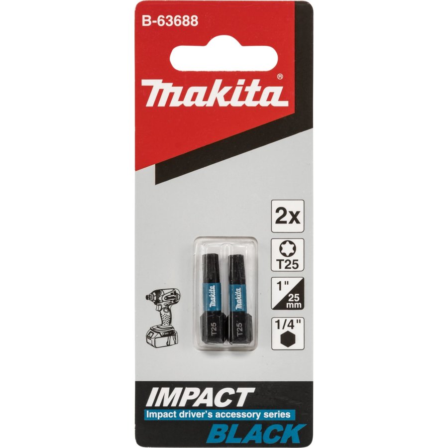 Makita B-63688 Bit T25x25mm 2pcs. #1
