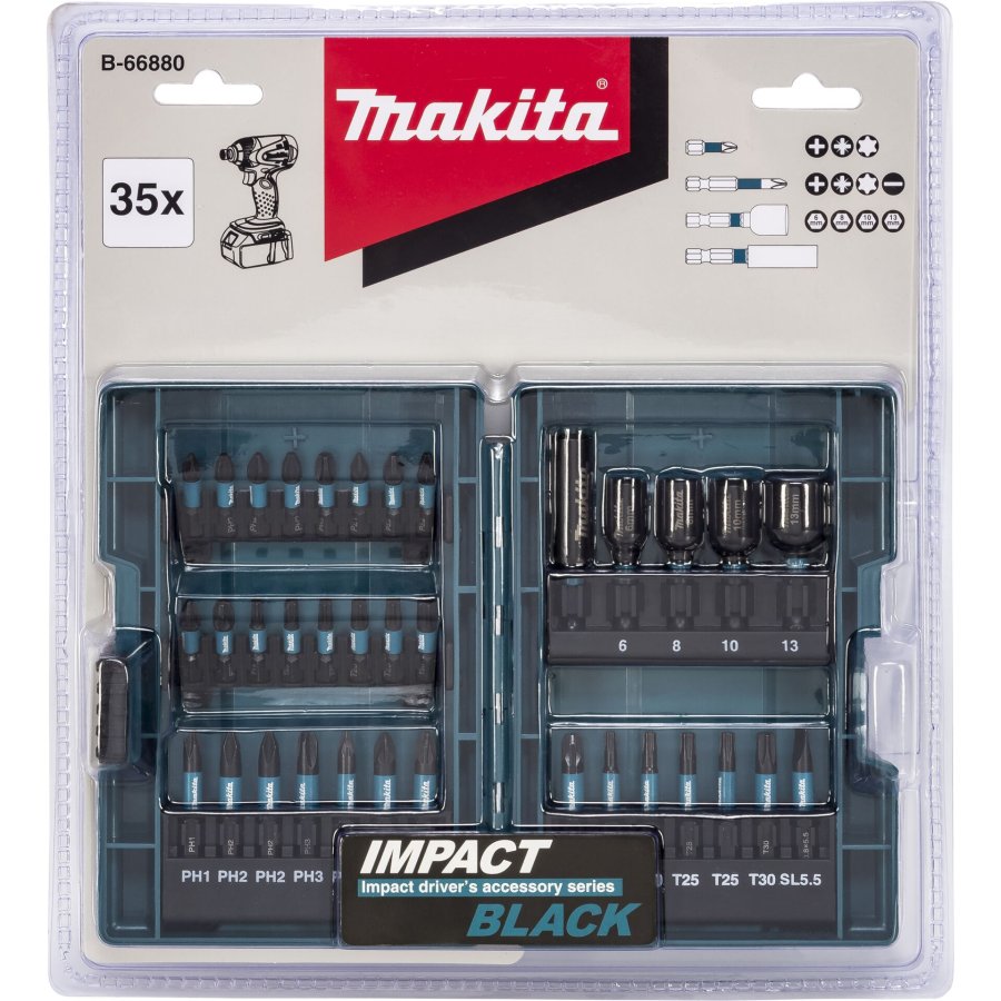 Makita B-66880 Impact Black Bit Set 35 pcs. #1