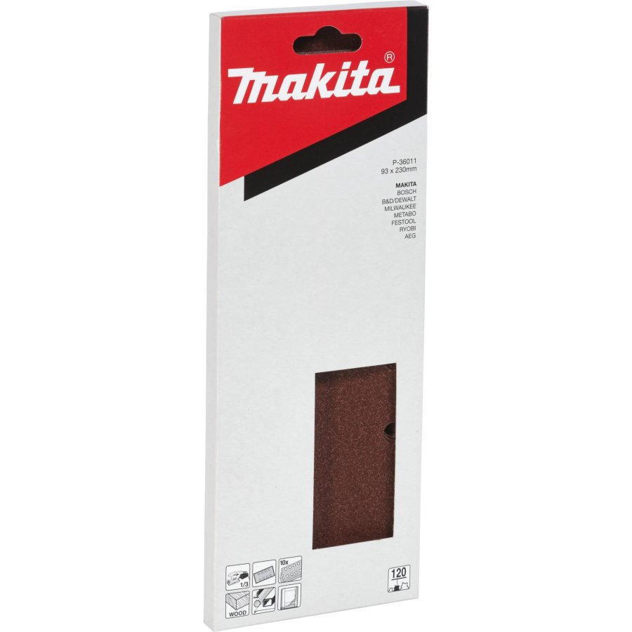Makita P-36011 Sandpaper 120  93x230mm Holes #1