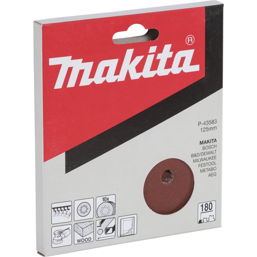 Makita P-43583 Sandpaper Velcro 125mm  180 #1