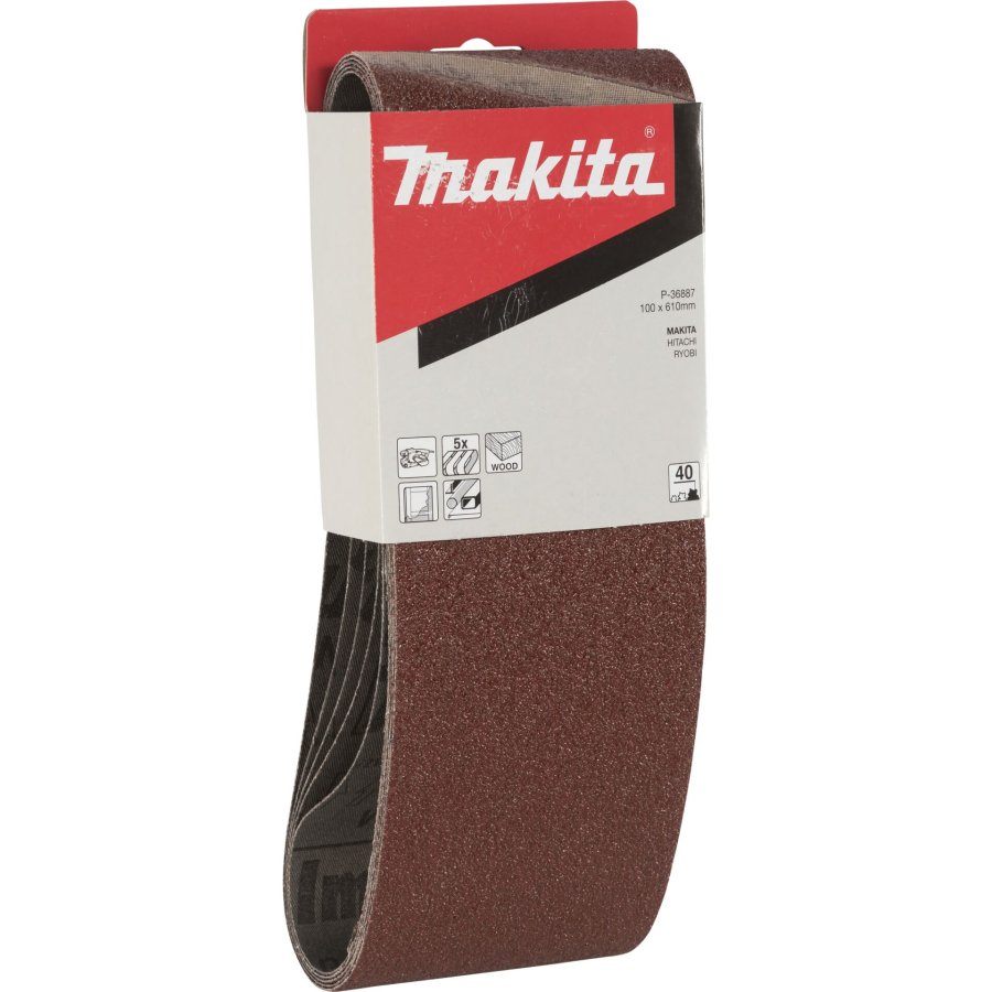Makita P-36887 Sanding belt 100x610mm K40 #1