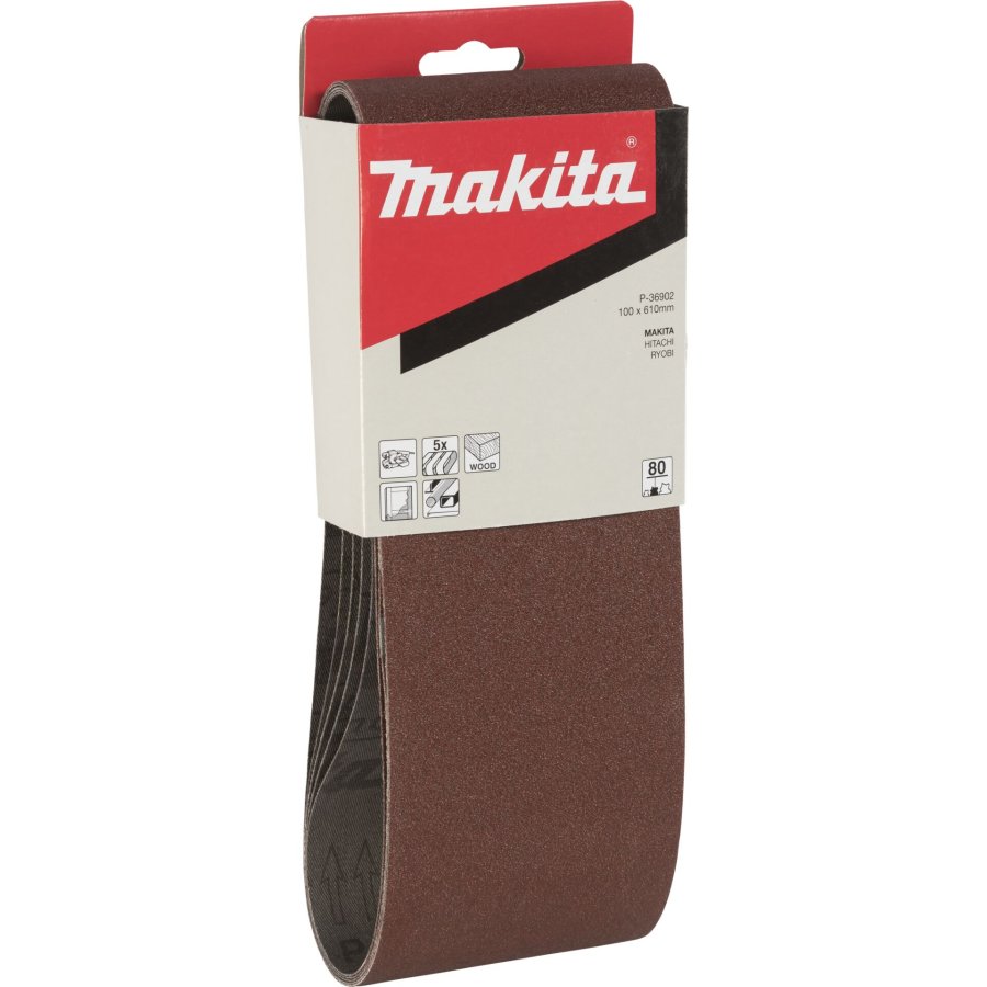 Makita P-36902 Sanding belt 100x610mm K80 #1