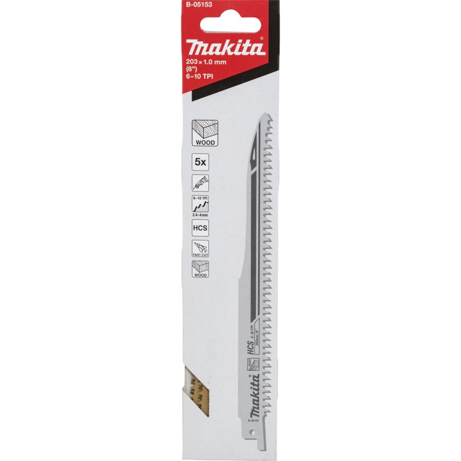 Makita B-05153 Recipro Blade HCS 203/6-10Z 5pcs #1