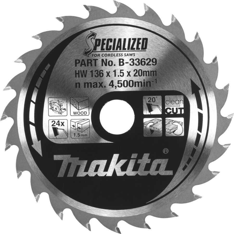 Makita B-33897 Saw Blade Set 136x20x16Z+24Z #3