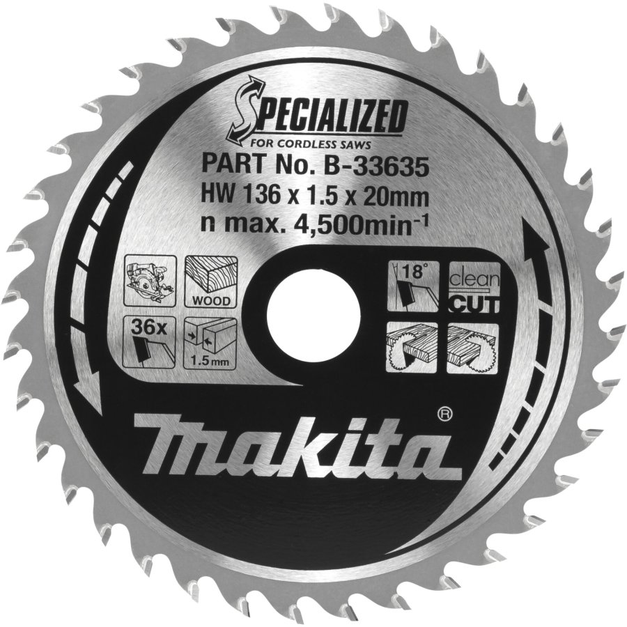 Makita B-33635 SPECIALIZED Saw Blade 136x20x36Z #1