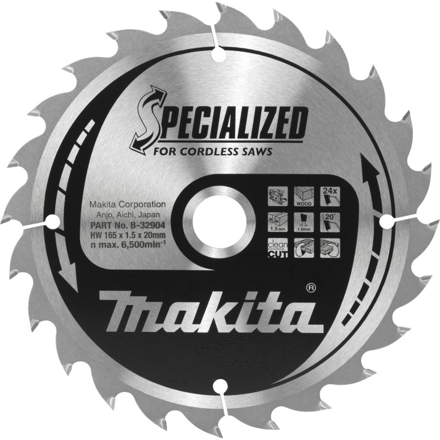 Makita B-32904 SPECIALIZED Saw Blade 165x20x24Z #1