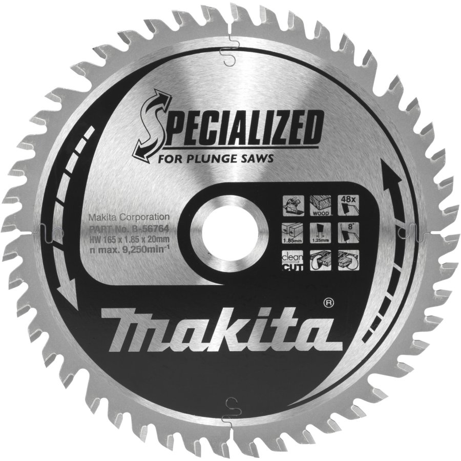 Makita B-56764 SPECIALIZED Saw Blade 165x20x48Z #1