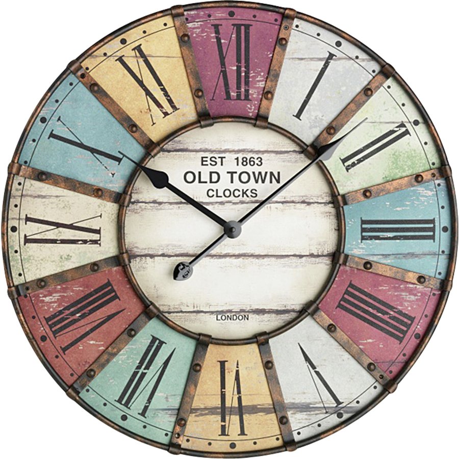TFA 60.3021 Vintage Old Town XXL Design Wall Clock #1