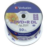 1x50 Verbatim DVD+R DL wide pr. 8x Speed, 8,5GB Life Series #1