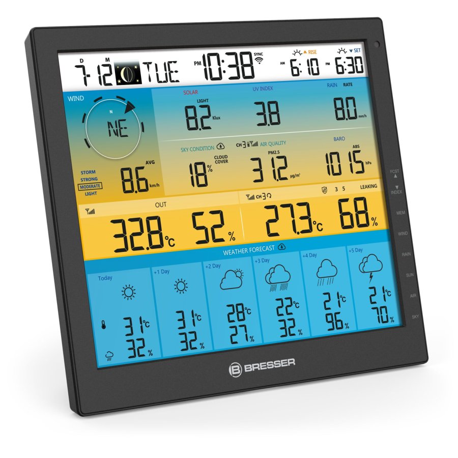 Bresser Weather Center 7-in-1 solar 6-days 4cast Pro SF #6