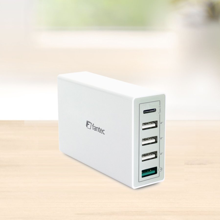 FANTEC QC3-A51 Quick Charge 3.0 40W 5 USB Ports white #3