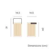 New Garden Okinawa Solar Recharge Lantern Bamboo #9