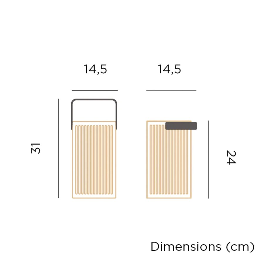New Garden Okinawa Solar Recharge Lantern Bamboo #9