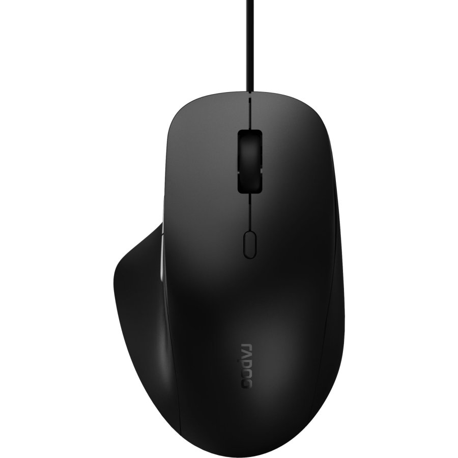Rapoo N500 black ergonomic wired optical Mouse #1