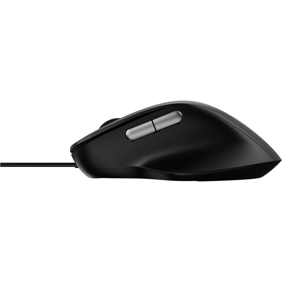 Rapoo N500 black ergonomic wired optical Mouse #5