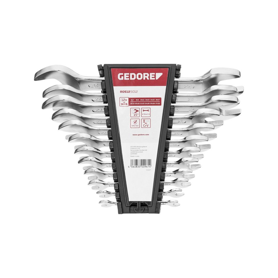 GEDORE red Double open-ended Spanner Set 12-pieces short #1