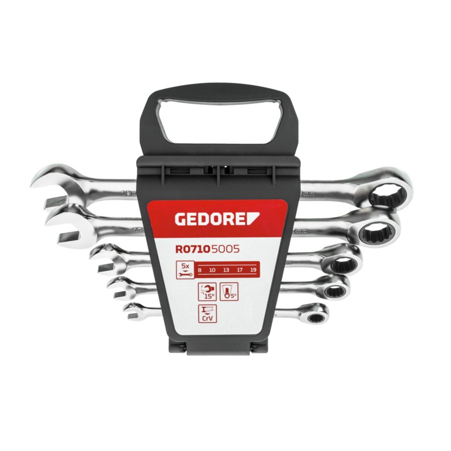 GEDORE red Ratchet Spanner Set metric 5-pieces #2