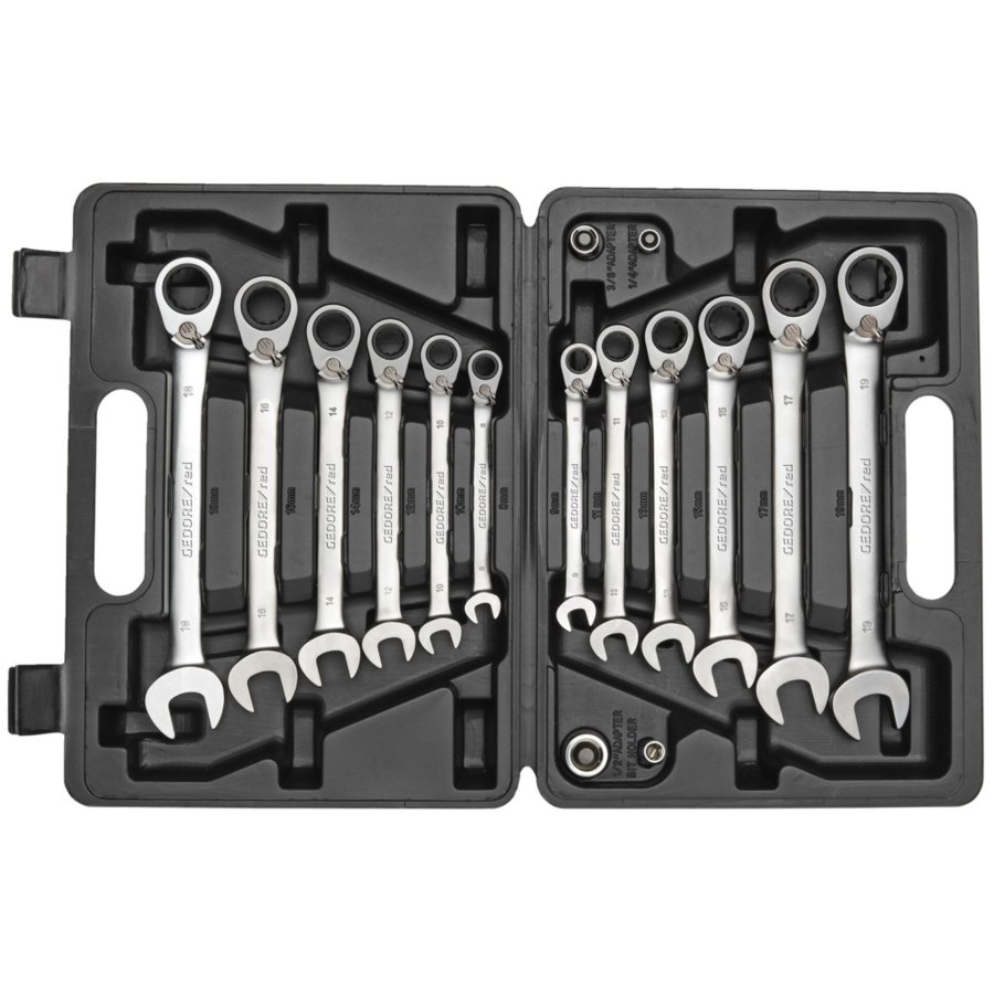GEDORE red Ratchet Spanner Set metric  16-pieces #1