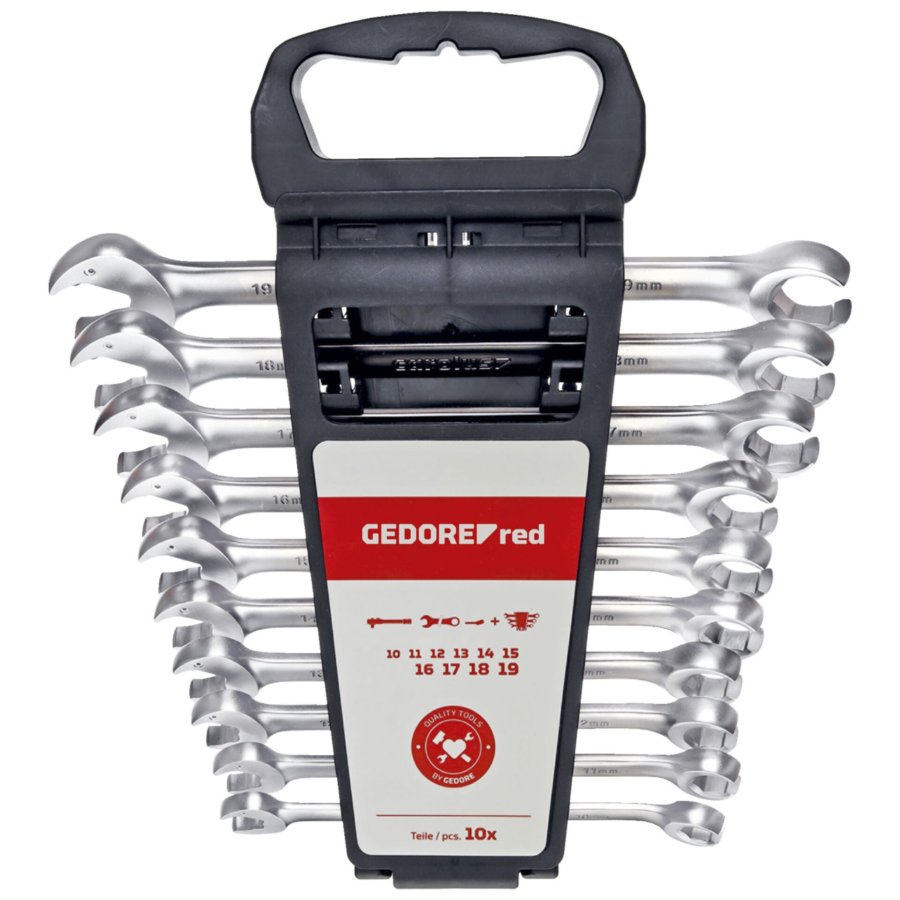 GEDORE red Combination Ratchet open-end Spanner 10-pieces #1