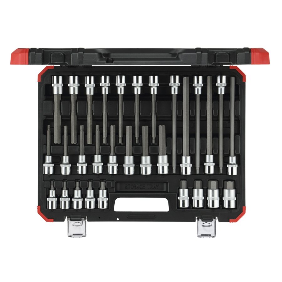 GEDORE red Screwdriver Bit Sockets 1/2  hex 30-pieces #1