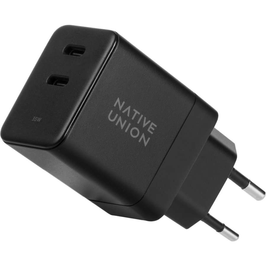 Native Union 35W Dual USB-C Fast GaN PD Wall Charger Black #1