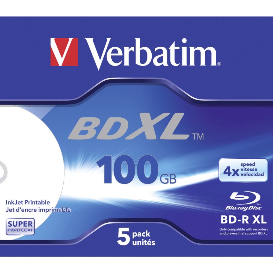 Verbatim 43789 blank Blu-ray disk BD-R 100 GB 5 stk #1