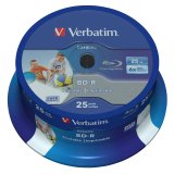 1x25 Verbatim BD-R Blu-Ray 25GB 6x Speed DL Wide Printable CB #1