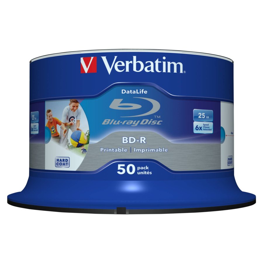 1x50 Verbatim BD-R Blu-Ray 25GB 6x Speed DL Wide Printable CB #2