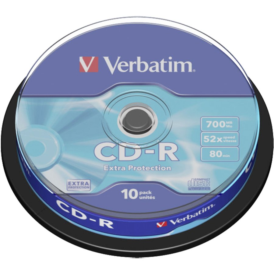 1x10 Verbatim CD-R 80 / 700MB 52x Speed Extra Protection CB #1