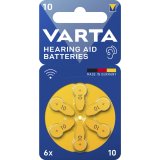 1x6 Varta Hearing Aid Batteries Type 10             24610101416 #1