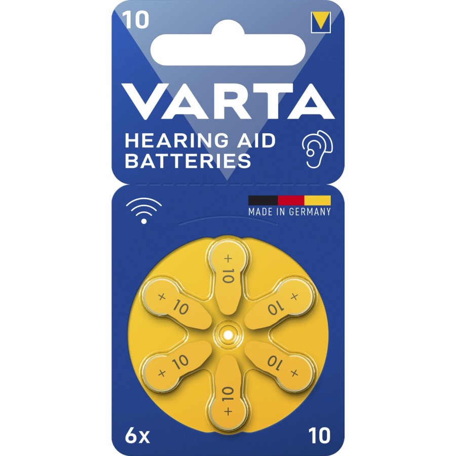 1x6 Varta Hearing Aid Batteries Type 10             24610101416 #1