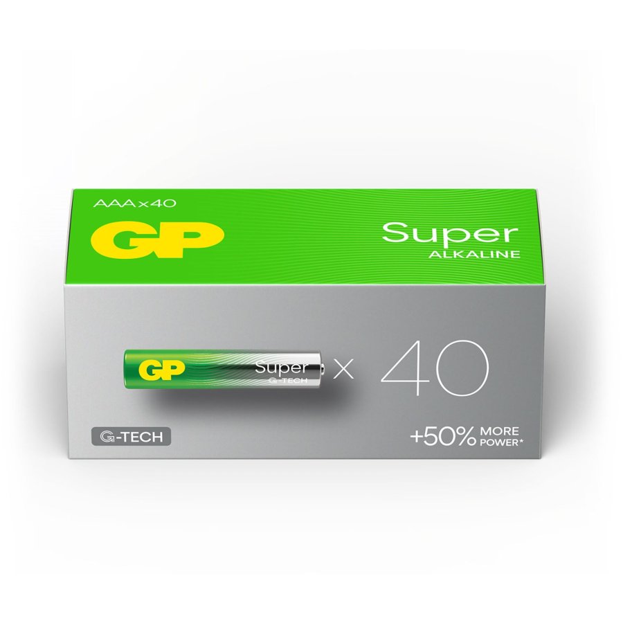 1x40 GP Super Alkaline AAA Micro Batteries PET Box 03024AETA-B40 #3