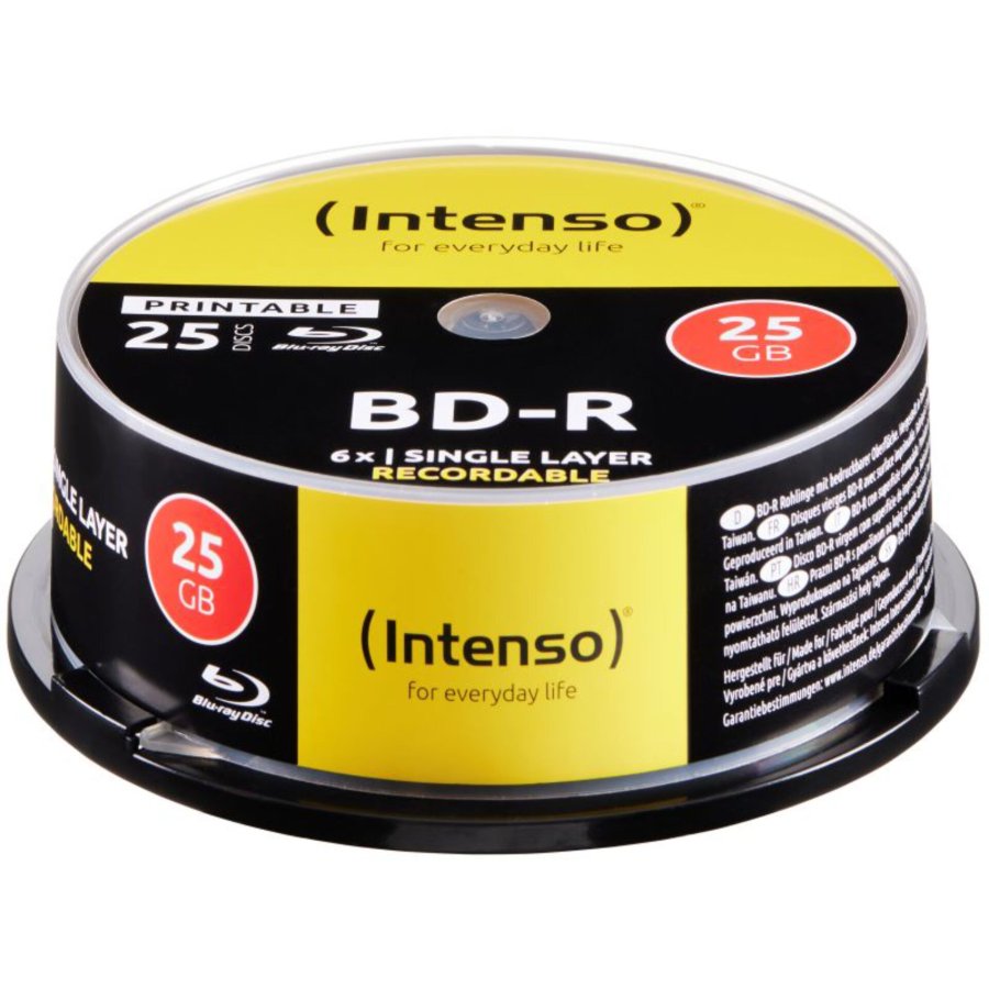 1x25 Intenso BD-R 25GB printable 6x Speed, Cakebox #1