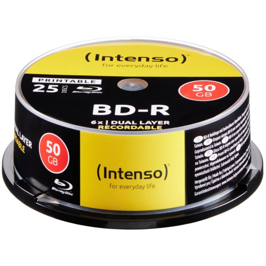 1x25 Intenso BD-R 50GB printable 6x Speed, Cakebox #1