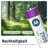 1x4 Ansmann Lithium Akku Mignon AA 1800mAh + Cable     1312-0036 #15