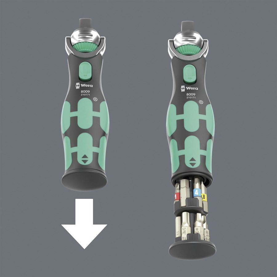 Wera 8009 Zyklop Pocket Set 4 Ratchet Set  Metric / Imperial #4