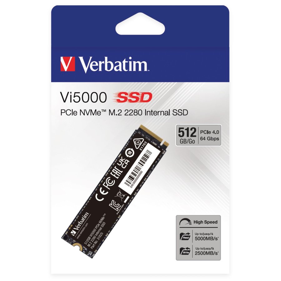 Verbatim Vi5000 M.2 SSD    512GB PCIe4 NVMe                 31825 #6