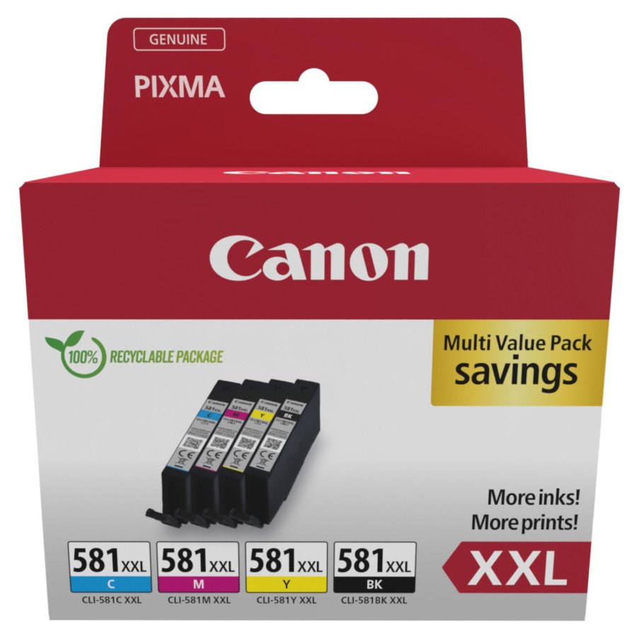 Canon 1998C007 blkpatron 4 stk Original Sort, Bl, Magenta, Gul #1