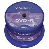 1x50 Verbatim DVD+R 4,7GB 16x Speed, matt silver #1