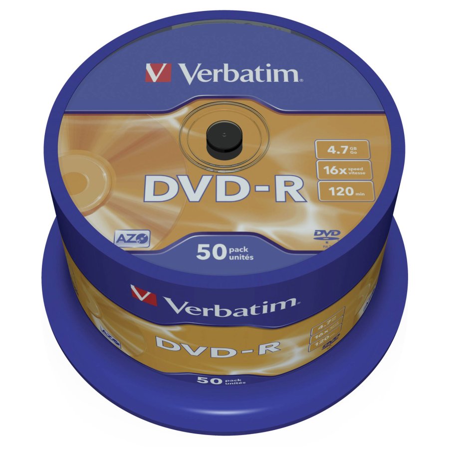 1x50 Verbatim DVD-R 4,7GB 16x Speed, matt silver #1