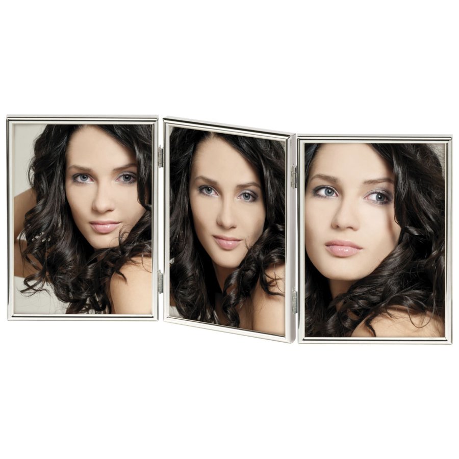 Walther Chloe silver 3x13x18 Portrait Triple Frame     WD338S #1