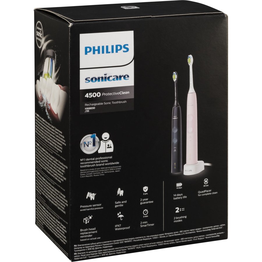 Philips 4500 series HX6830/35 elektrisk tandbrste Voksen Sonisk tandbrste Gr, Lyserd #2