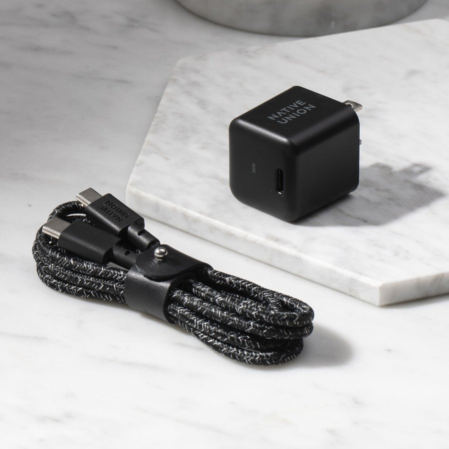 Native Union 30W USB-C Fast GaN Charger Black + USB-C Cable Cos. #6