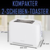 Bomann TA 6065 CB white 2 Slice Toaster #2