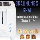 Bomann TA 6065 CB white 2 Slice Toaster #6